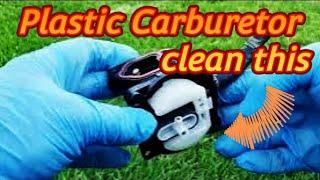 Clean briggs Plastic Carburetor Briggs and Stratton no start or fix Surging Engine