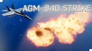 DCS F-18 Harpoon AGM-84D Strike Mission #dcsworld #dogfight