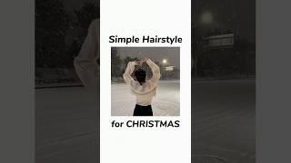 Simple Christmas Hairstyle Ideas | cute hairstyle tutorial for christmas day !!! ️