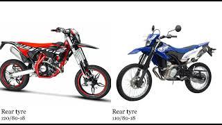 Beta RR 125 vs Yamaha WR 125 Test specification comparison