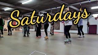 A roller skate training session on Saturdays