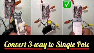 Convert a 3-way Switch to a Single Pole Switch | Works Great for Occupancy or Wifi Smart Switch