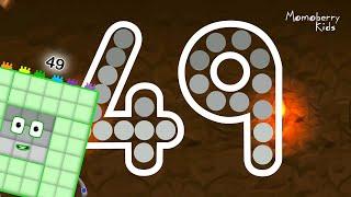 Numberblocks 49 Magic Run - Numberblocks Fourty Nine Adventure | Number Counting Go Explore