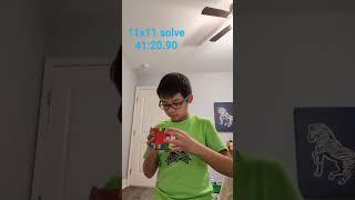 11x11 solve! 41:20.90 #cubing