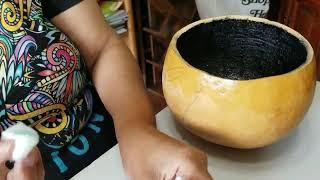 Making a Gourd Bowl - "Flowers in the Wind'