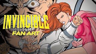 Drawing Conquest vs. Atom Eve Fan Art with Deegan Puchkors | Invincible | Prime Video