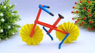 How To Fold An Origami Bicycle Using Colors Paper | DIY Paper Bicycle Or Paper Bike | Bicycle Crafts