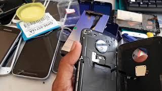 Como trocar a tela a bateria desmontar moto g6 play parte1