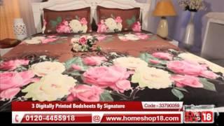 Homeshop18.com - Blossom Delight - 3 Digitally Printed Bedsheets By Signature