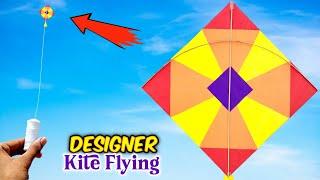 How to make a designer kite , new fancy kite , patang bazi