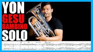 Pietro Yon "Gesù Bambino". Euphonium Solo PLAY ALONG!