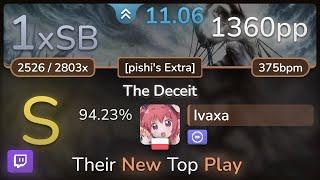  11.1⭐ Ivaxa | Fleshgod Apocalypse - The Deceit [pishi's Extra] +DT 94.23% | 1360pp 1xSB - osu!