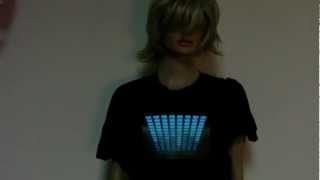 Sound Activated Equalizer Rock Disco Party LED T-Shirt