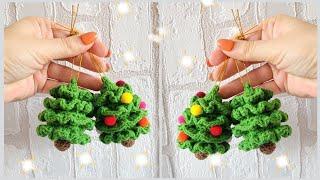 ЁЛКА КРЮЧКОМБРЕЛОК-ПОДВЕСКА ЁЛКАcrochet christmas tree Weihnachtsbaum häkeln