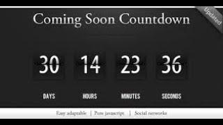 Countdown clock in JS using HTML & CSS | JavaScript Tutorials | Web Development Tutorials