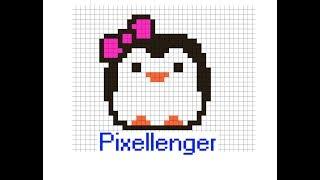 Penguin Pixel Art - How to Draw