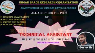 ISRO Technical Assistant-2025 || written Exam & Skill Test Syllabus II what to do for Skill Test?