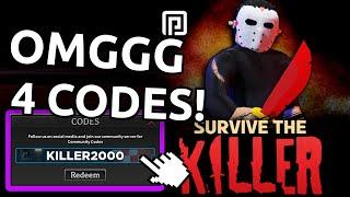 Survive the Killer (OCTOBER) CODES *UPDATE!* ALL NEW ROBLOX Survive the Killer CODES!