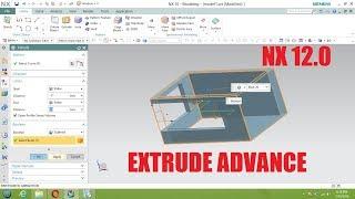 NX CAD Tutorial for beginner|| use of advance extrude feautres|| open profile volume||