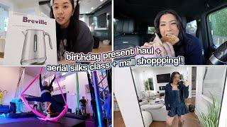 BIRTHDAY PRESENT HAUL + Aerial Silks & Mall Shopping!!