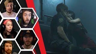 Let's Players Reaction To Ada Kissing Leon | Resident Evil 2 Remake