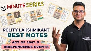 Historical Background Act Of 1947 / INDEPENDENCE EVENTS | UPSC Polity Revision | Dr Amit Academy