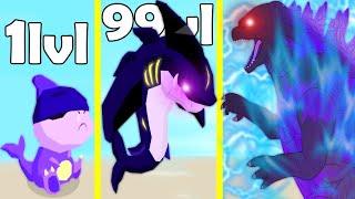 Evolution Megalodon & Godzilla Max Level 9999+ in Tap Tap Dino Idle Game