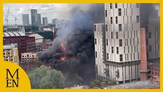 Hotspur press burns in Manchester city centre as fire crews tackle blaze