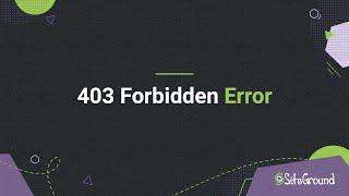 How to Fix 403 Forbidden Error in WordPress | Tutorial