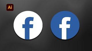 How to draw the Facebook logo design in adobe illustrator | MJ Graphics