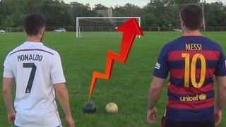 Cristiano Ronaldo vs. Messi - Crossbar Challenge | In Real Life!