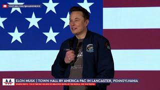  Elon Musk | Pro Trump Town Hall in Lancaster, Pennsylvania (Oct 26, 2024) [LIVE]