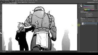 Manga animation process - Sony Vegas pro 13 - Fullmetal Alchemist