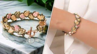 Climbing LeafDuo Bracelet - DIY Jewelry Making Tutorial by PotomacBeads