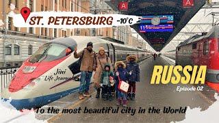 Moscow to Saint Petersburg High Speed Train Experience | Russia Travel Vlog | Episode 2