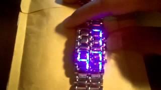 Iron Samurai Japanese Inspired BLUE LED Watch - CN-CVIZ-LT80