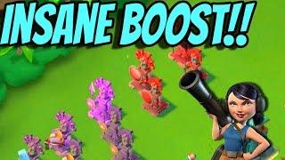 Boom Beach "Riflemen Zooka Medic MAP CLEAR" INSANE BOOSTED GAMEPLAY | CosmicDuo