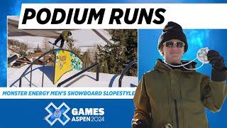 Monster Energy Men’s Snowboard Slopestyle: Top 3 Runs | X Games Aspen 2024