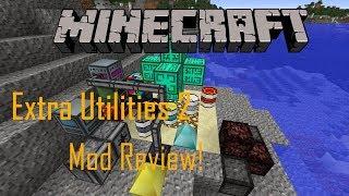 Minecraft 1.12.2 Extra Utilities 2 Mod Review! | Angel Rings ,Quantum Qaurries and more!