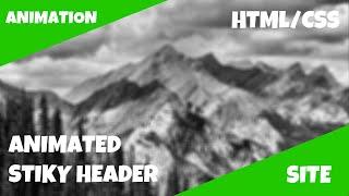 ANIMATED STICKY HEADER |  Sticky Navigation Bar After Scroll with Html CSS and jQuery