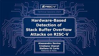 RISC-V Technical Session | Hardware-Based Detection of Stack Buffer Overflow Attacks on RISC-V