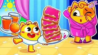 Baby Cooking Breakfast For Mom | Sibling Play | Funny Songs For Baby & Nursery Rhymes by Toddler Zoo