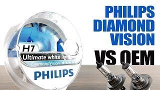 Philips Diamond Vision vs OEM / Original Headlight Bulbs Comparison