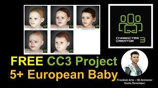 FREE 5+ European Babies CC3 Avatar - Character Creator 3 Contents Free Sharing