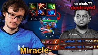 How Miracle- DESTROYED Ammar_the_F last pick in Ranked, no all chat??