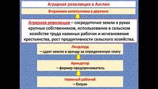 8 класс  Урок 8  Англия на пути к индустриальной эре