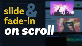 Fade and scroll items into view while scrolling