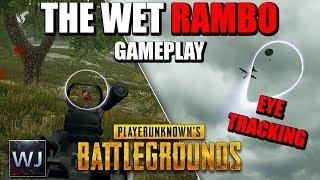 GAMEPLAY: The Wet Rambo M249 - Using EYE TRACKING in PLAYERUNKNOWN's BATTLEGROUNDS (PUBG)