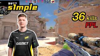 s1mple ANUBIS  POV - 36KILLS - FPL  - CSGO s1mple POV!