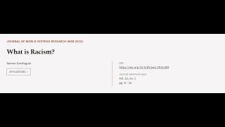 What is Racism? | RTCL.TV